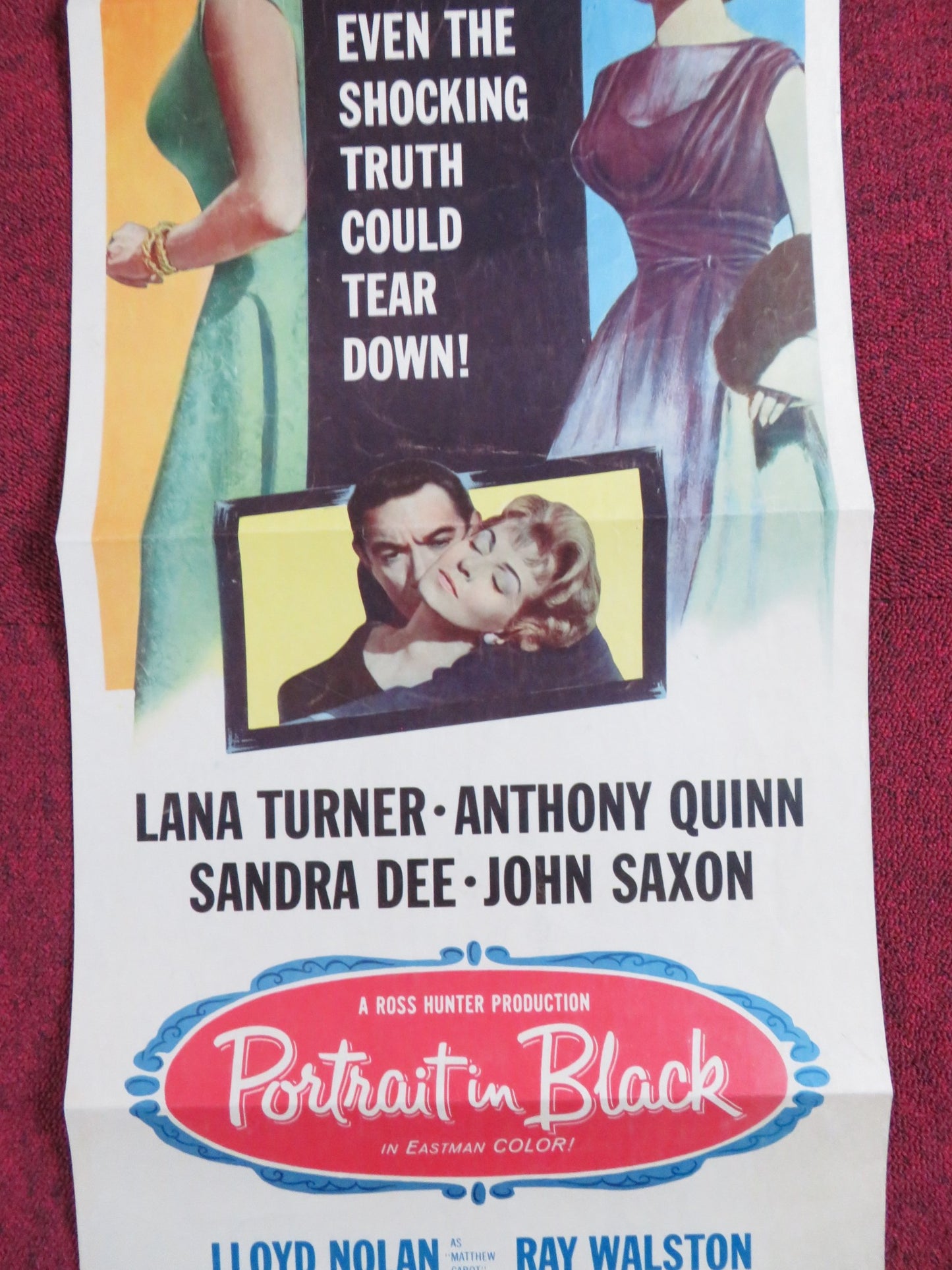 PORTRAIT IN BLACK US INSERT POSTER LANA TURNER ANTHONY QUINN 1960