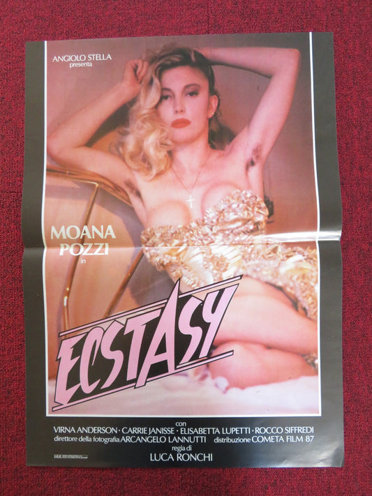 ECSTASY - B ITALIAN FOTOBUSTA POSTER MOANA POZZI VIRNA ANDERSON 1989