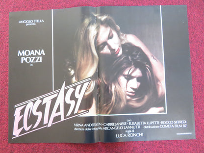 ECSTASY - C ITALIAN FOTOBUSTA POSTER MOANA POZZI VIRNA ANDERSON 1989