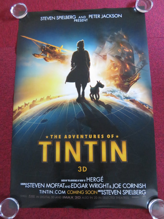 THE ADVENTURES OF TINTIN US ONE SHEET ROLLED POSTER SPIELBERG JAMIE BELL 2011