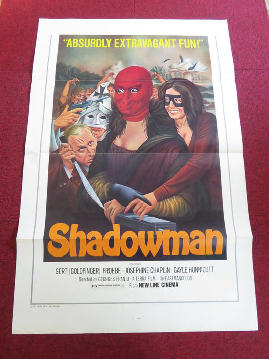 SHADOWMAN US TRI FOLDED ONE SHEET ROLLED POSTER SUSAN GAYLE HUNNICUTT 1974