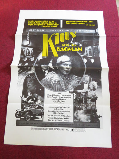 KITTY AND THE BAGMAN US TRI FOLDED ONE SHEET ROLLED POSTER LIDDY CLARK 1983