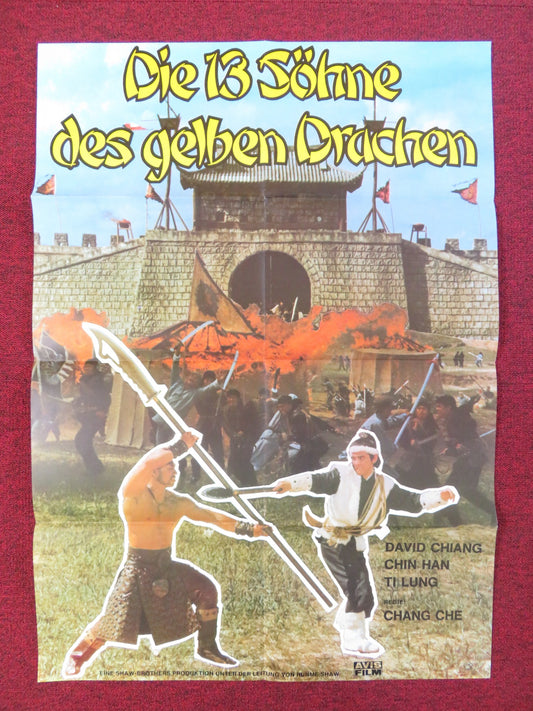 THE HEROIC ONES GERMAN A1 POSTER FOLDED DAVID DA-WEI CHIANG HAN CHIN 1973