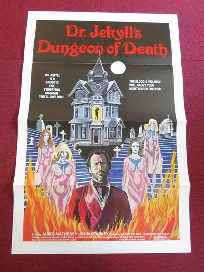 DR. JEKYLL'S DUNGEON OF DEATH US TRI FOLDED ONE SHEET ROLLED POSTER MATHERS 1979