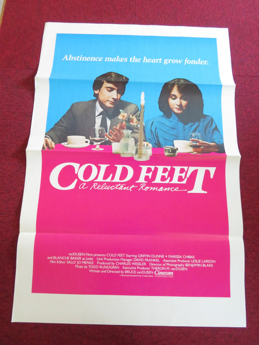 COLD FEET US TRI FOLDED ONE SHEET ROLLED POSTER GRIFFIN DUNNE M. CHIBAS 1983