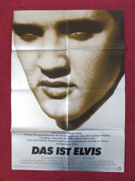 THIS IS ELVIS GERMAN A1 POSTER FOLDED JOHNNY HARRA DAVID SCOTT 1981