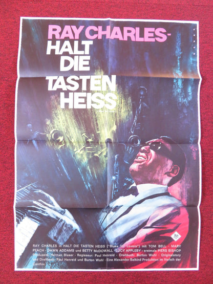 BLUES FOR LOVERS GERMAN A1 POSTER FOLDED RAY CHARLES TOM BELL 1967