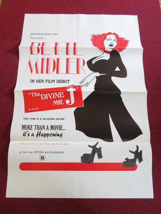 THE DIVINE MR. J US TRI FOLDED ONE SHEET ROLLED POSTER BETTE MIDLER 1971