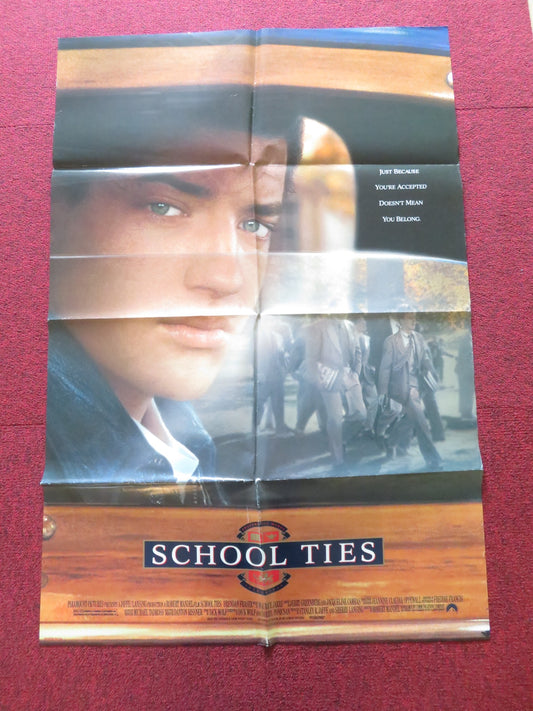 SCHOOL TIES FOLDED US ONE SHEET POSTER BRENDAN FRASER MATT DAMON 1992