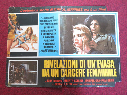 WOMEN IN CAGES - B ITALIAN FOTOBUSTA POSTER JUDY BROWN ROBERA COLLINS 1971