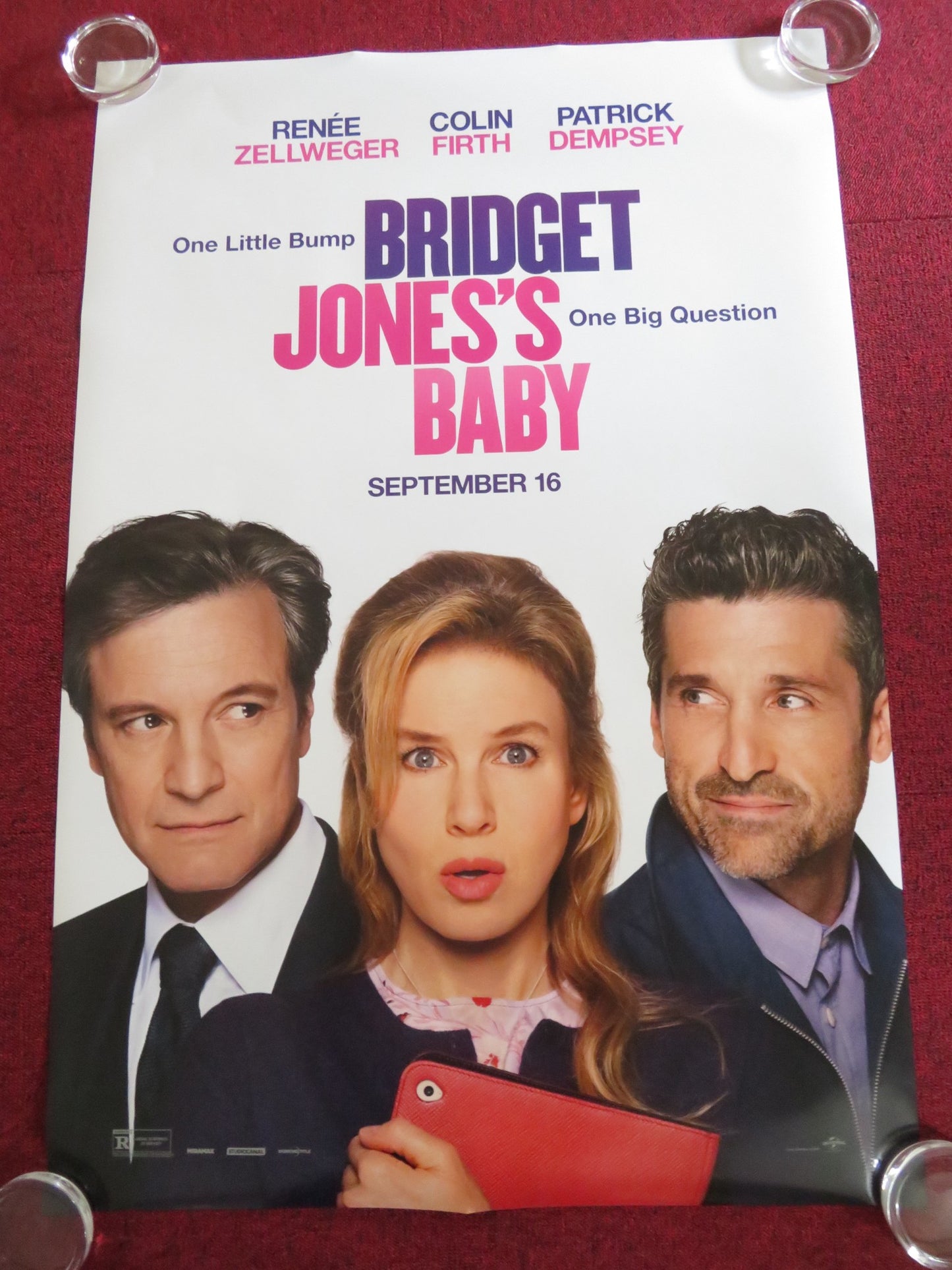 BRIDGET JONES'S BABY US ONE SHEET ROLLED POSTER RENEE ZELLWEGER COLIN FIRTH 2016