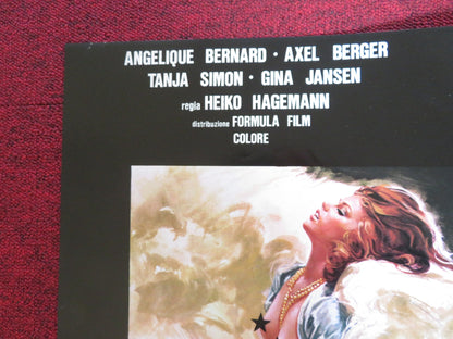 PROFONDO PORNO - A ITALIAN FOTOBUSTA POSTER ANGELIQUE BERNARD AXEL BERGER 1977