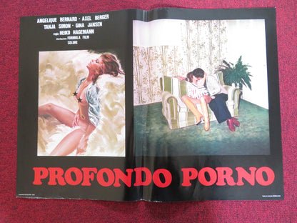 PROFONDO PORNO - B ITALIAN FOTOBUSTA POSTER ANGELIQUE BERNARD AXEL BERGER 1977