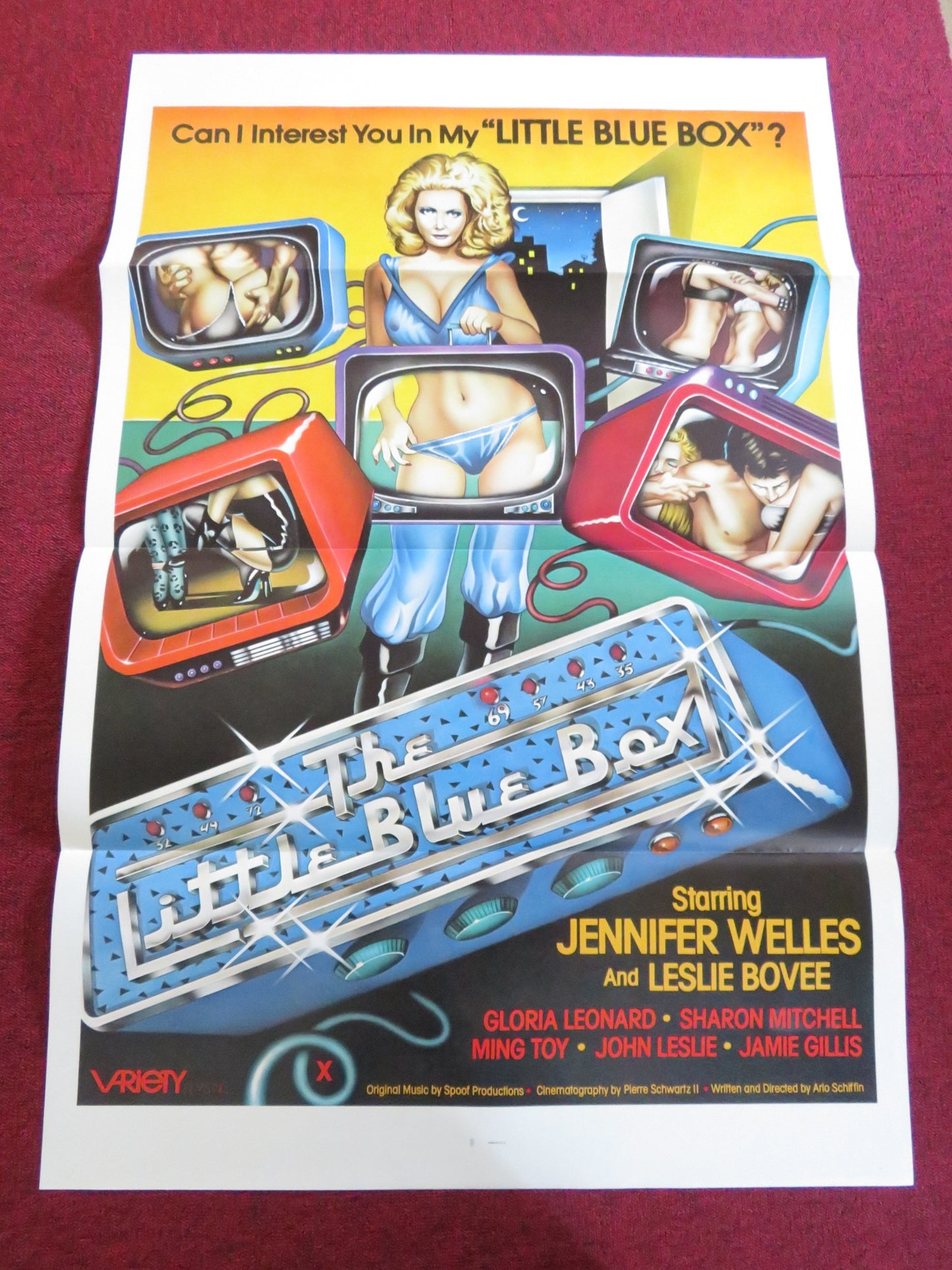 LITTLE BLUE BOX US TRI FOLDED ONE SHEET ROLLED POSTER JENNIFER WELLES 1979