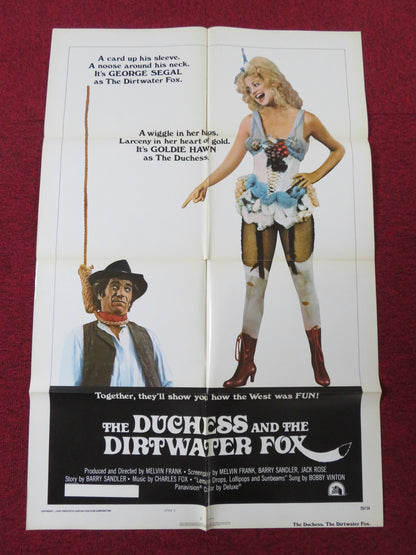 THE DUCHESS AND THE DIRTWATER FOX FOLDED US ONE SHEET POSTER SEGAL HAWN 1976