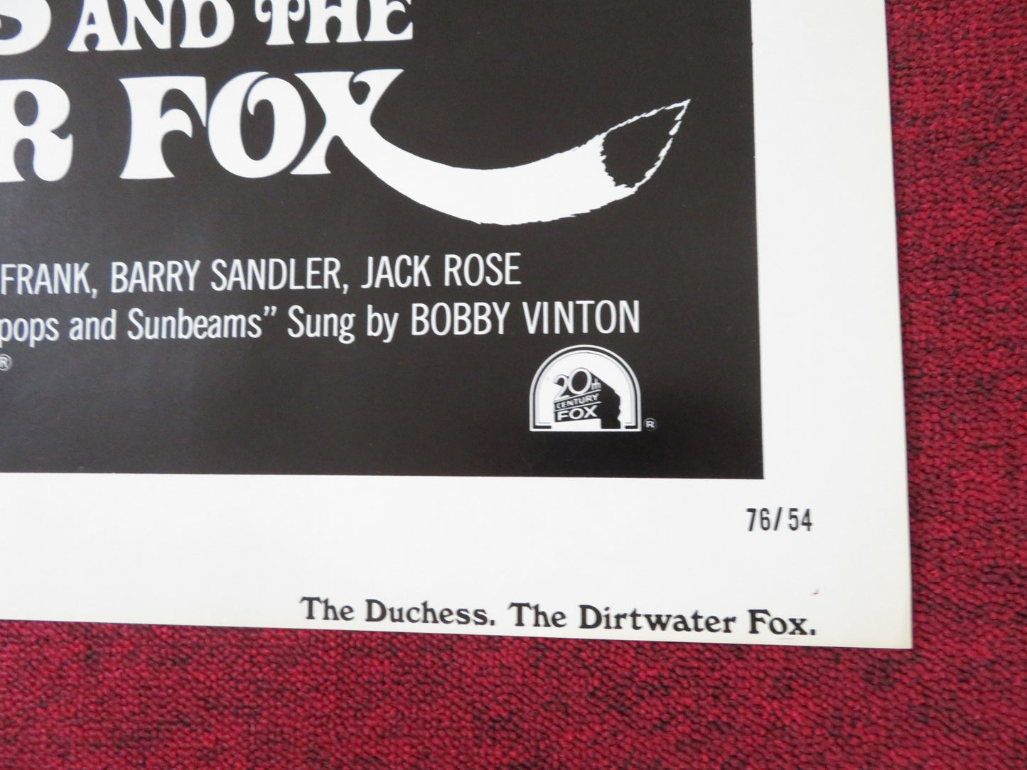 THE DUCHESS AND THE DIRTWATER FOX FOLDED US ONE SHEET POSTER SEGAL HAWN 1976