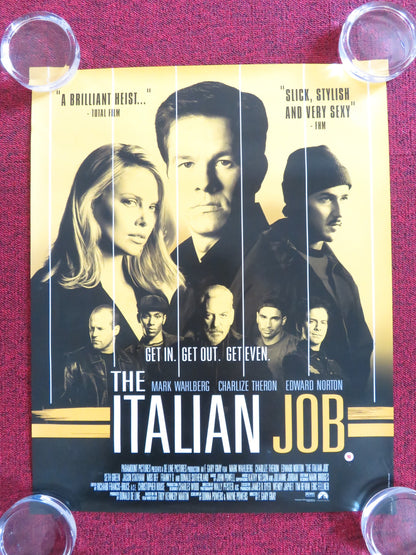 THE ITALIAN JOB VHS VIDEO POSTER MARK WAHLBERG CHARLIE THERON 2003