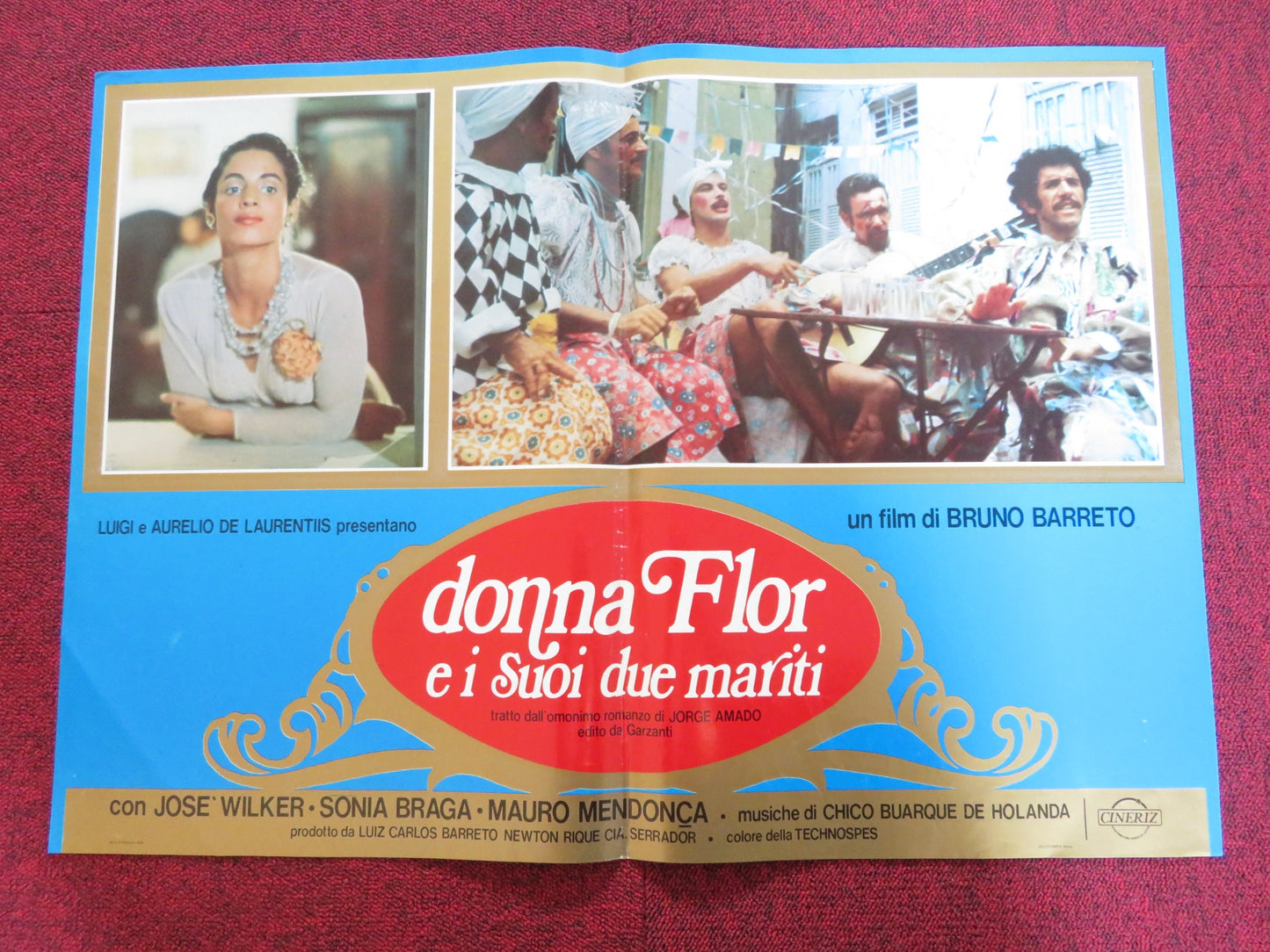 DONA FLOR AND HER TWO HUSBANDS - E ITALIAN FOTOBUSTA POSTER JOSE WILKER 1978