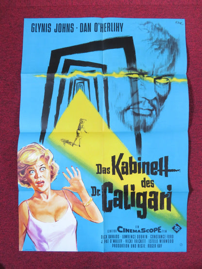 THE CABINET OF CALIGARI GERMAN A1 POSTER FOLDED GLYNIS JOHNS DAN O'HERLIHY 1962