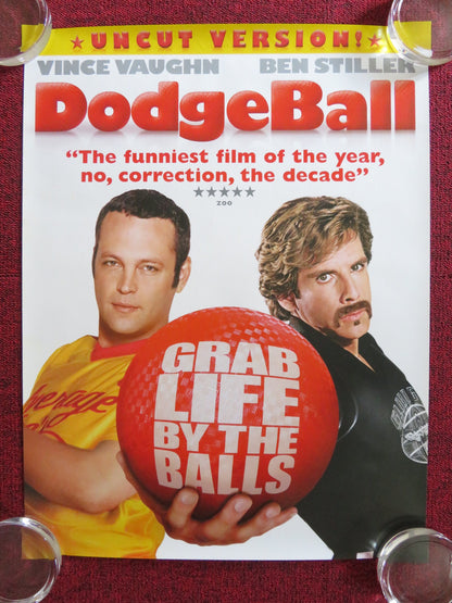 DODGEBALL: A TRUE UNDERDOG STORY VHS VIDEO POSTER VINCE VAUGHN BEN STILLER 2004