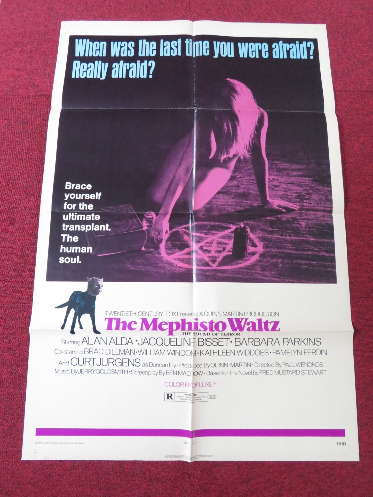 THE MEPHISTO WALTZ FOLDED US ONE SHEET POSTER ALAN ALDA JACQUELINE BISSET 1971