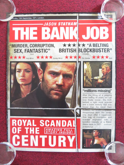 THE BANK JOB VHS VIDEO POSTER JASON STATHAM SAFFRON BURROWS 2008