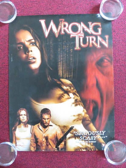 WRONG TURN DVD & VHS VIDEO POSTER ELIZA DUSHKU DESMOND HARRINGTON 2003