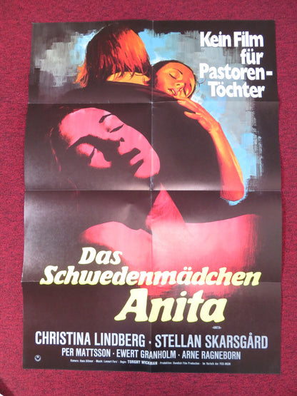 ANITA GERMAN A1 POSTER FOLDED CHRISTINA LINDBERG STELLAN SKARSGARD 1974