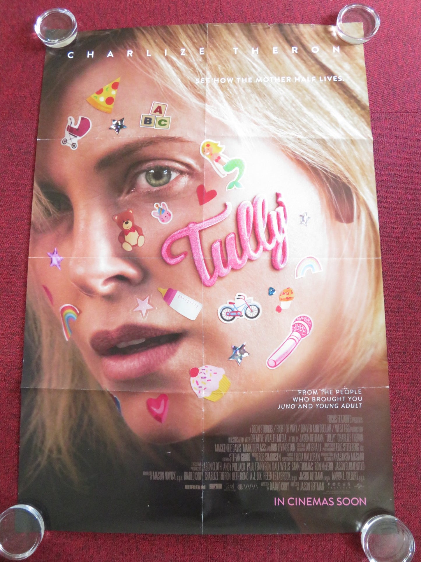 TULLY US ONE SHEET ROLLED POSTER CHARLIZE THERON MACKENZIE DAVIS 2018