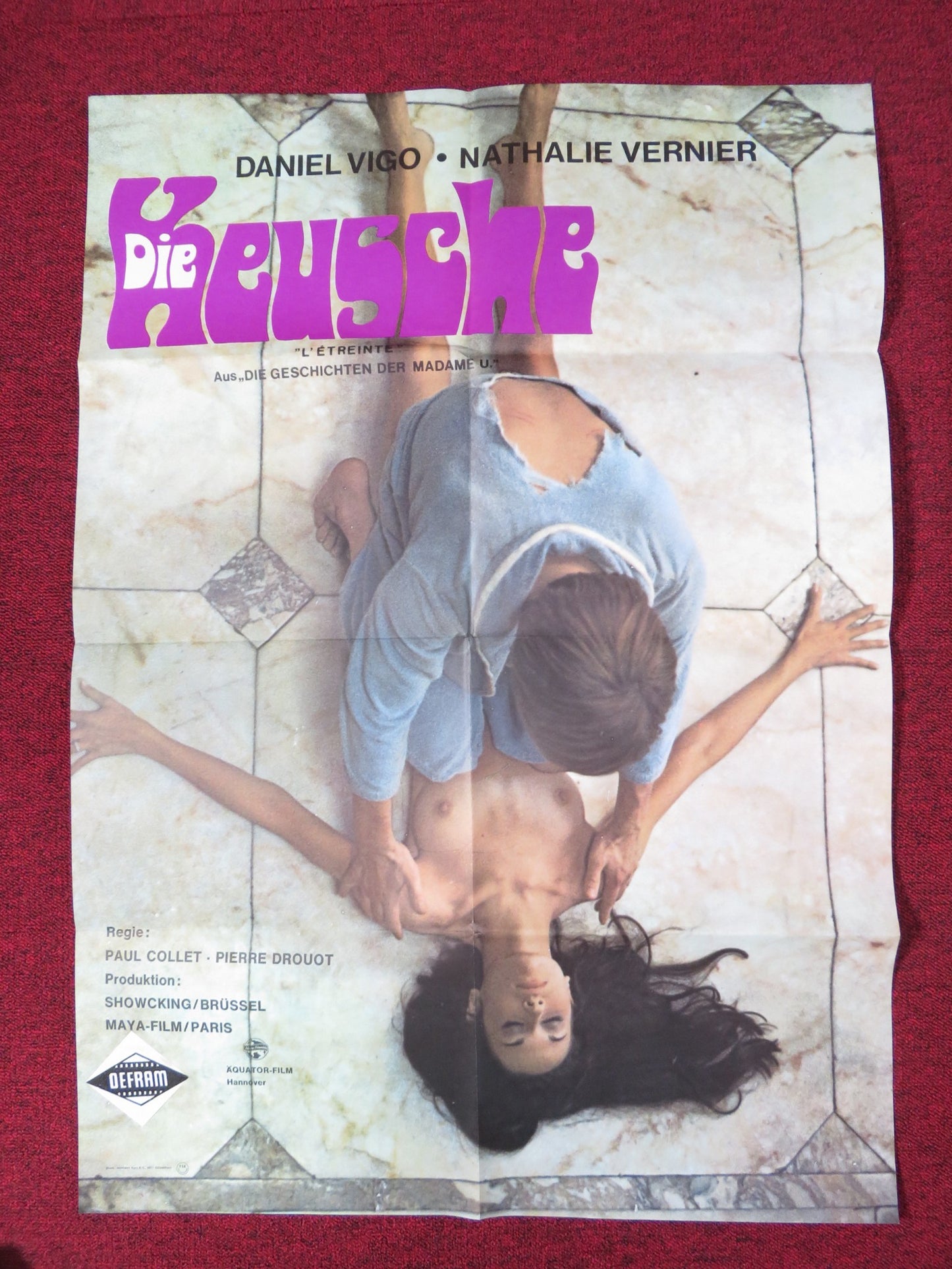 GISELLE GERMAN A1 POSTER FOLDED DANIEL VIGO NATHALIE VERNIER 1969