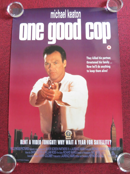 ONE GOOD COP VHS VIDEO POSTER ROLLED MICHAEL KEATON RENE RUSSO 1991