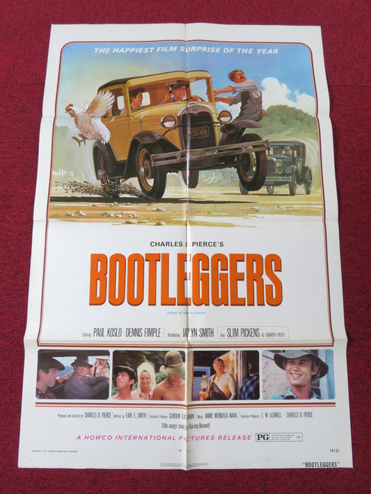 BOOTLEGGERS FOLDED US ONE SHEET POSTER PAUL KOSLO SLIM PICKENS 1974