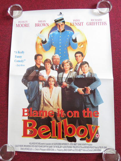 BLAME IT ON THE BELLBOY VHS VIDEO POSTER ROLLED DUDLEY MOORE R. GRIFFITHS 1992