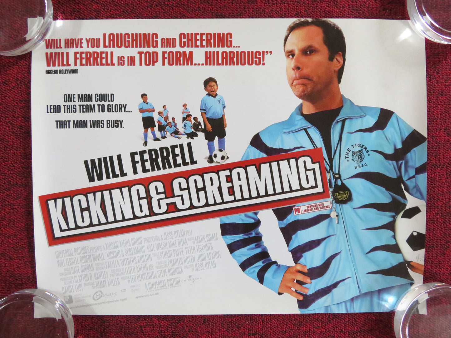 KICKING AND SCREAMING UK MINI QUAD POSTER WILL FERRELL ROBERT DUVALL 2005