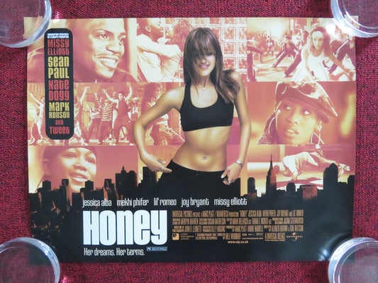 HONEY UK MINI QUAD POSTER JESSICA ALBA MISSY ELLIOTT 2003