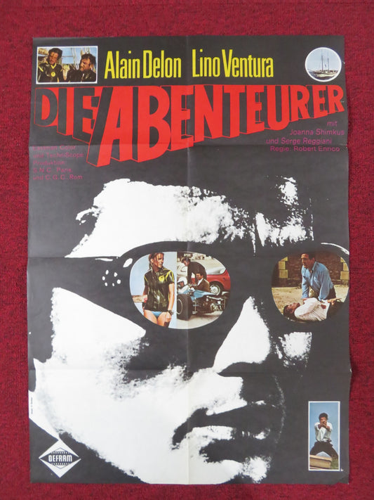 THE LAST ADVENTURE GERMAN A1 POSTER FOLDED ALAIN DELON LINO VENTURA 1967