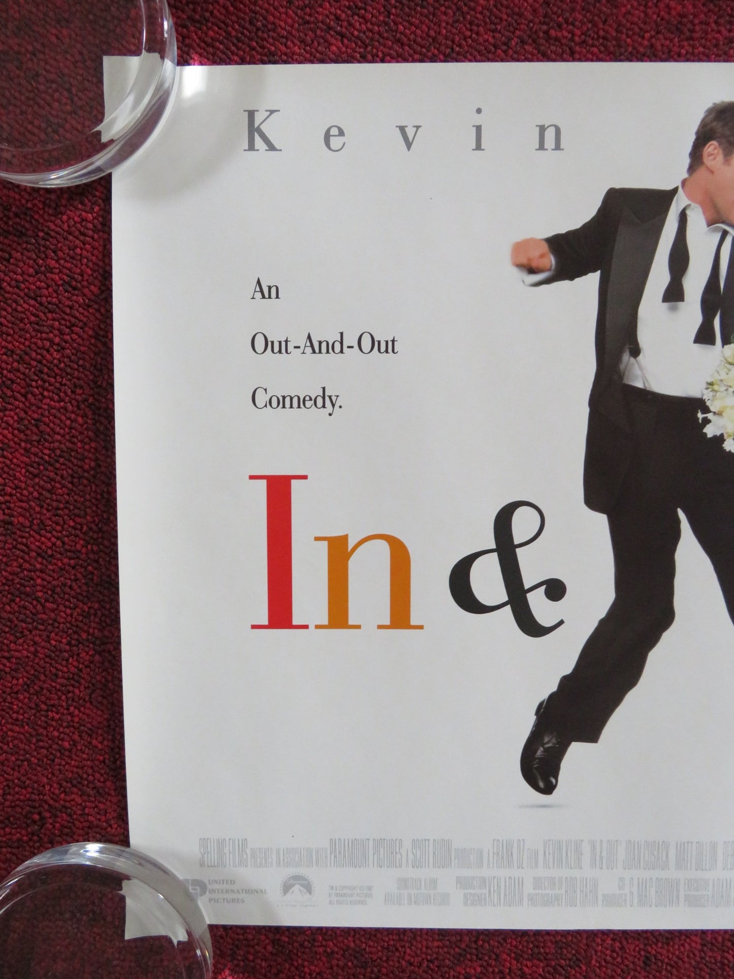 IN & OUT UK MINI QUAD POSTER KEVIN KLINE JOAN CUSACK 1997