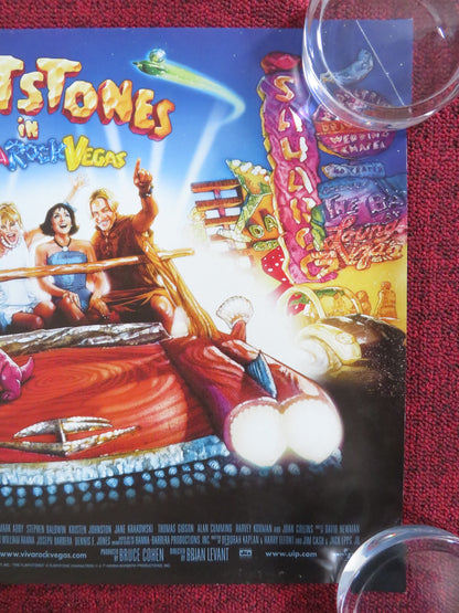 THE FLINTSTONES IN VIVA ROCK VEGAS UK MINI QUAD POSTER MARK ADDY S. BALDWIN 2000