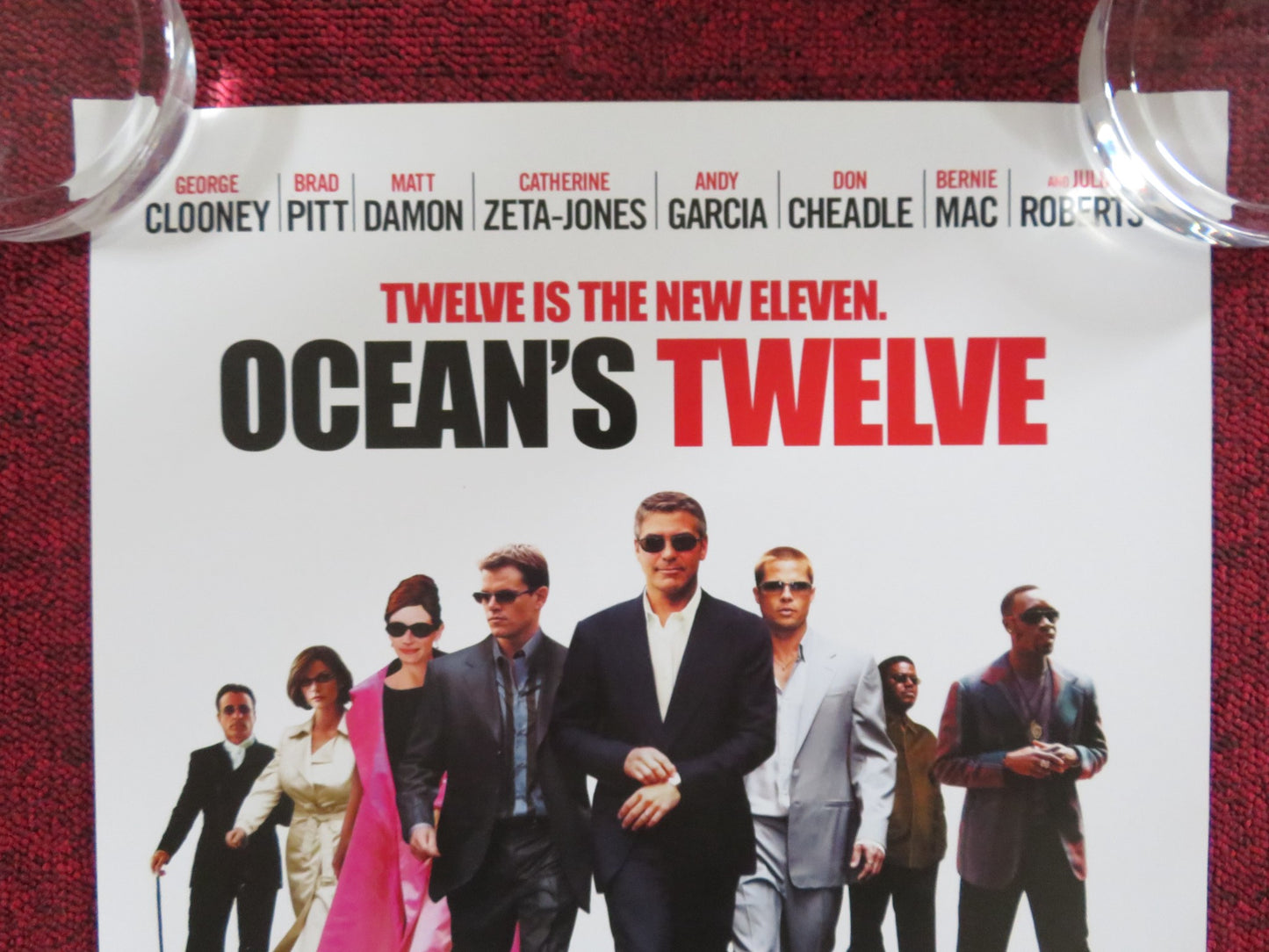 OCEAN'S TWELVE DVD POSTER GEORGE CLOONEY BRAD PITT 2004