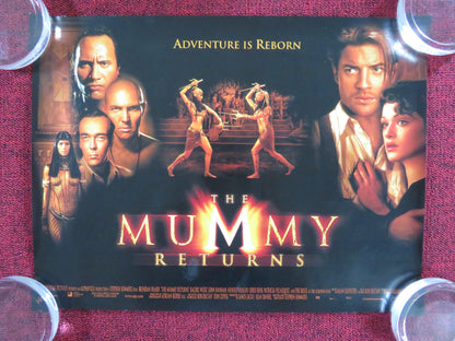 THE MUMMY RETURNS UK MINI QUAD POSTER BRANDON FRASER RACHEL WEISZ 2001