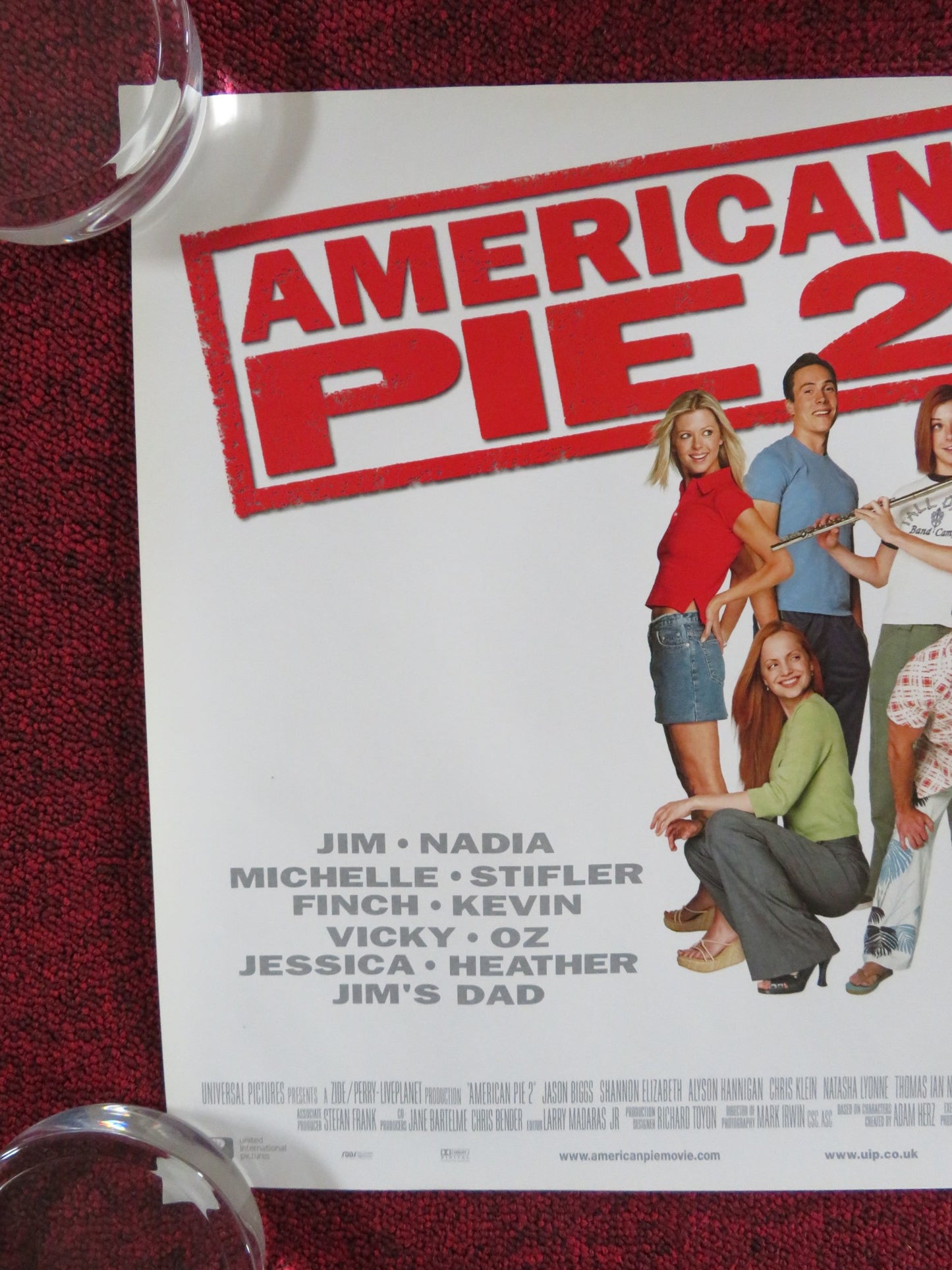 AMERICAN PIE 2 UK MINI QUAD POSTER JASON BIGGS EUGENE LEVY 2001