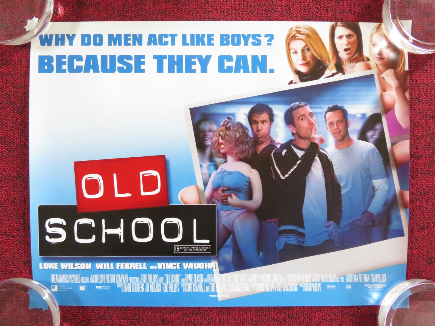 OLD SCHOOL UK MINI QUAD POSTER LUKE WILSON WILL FERRELL 2003