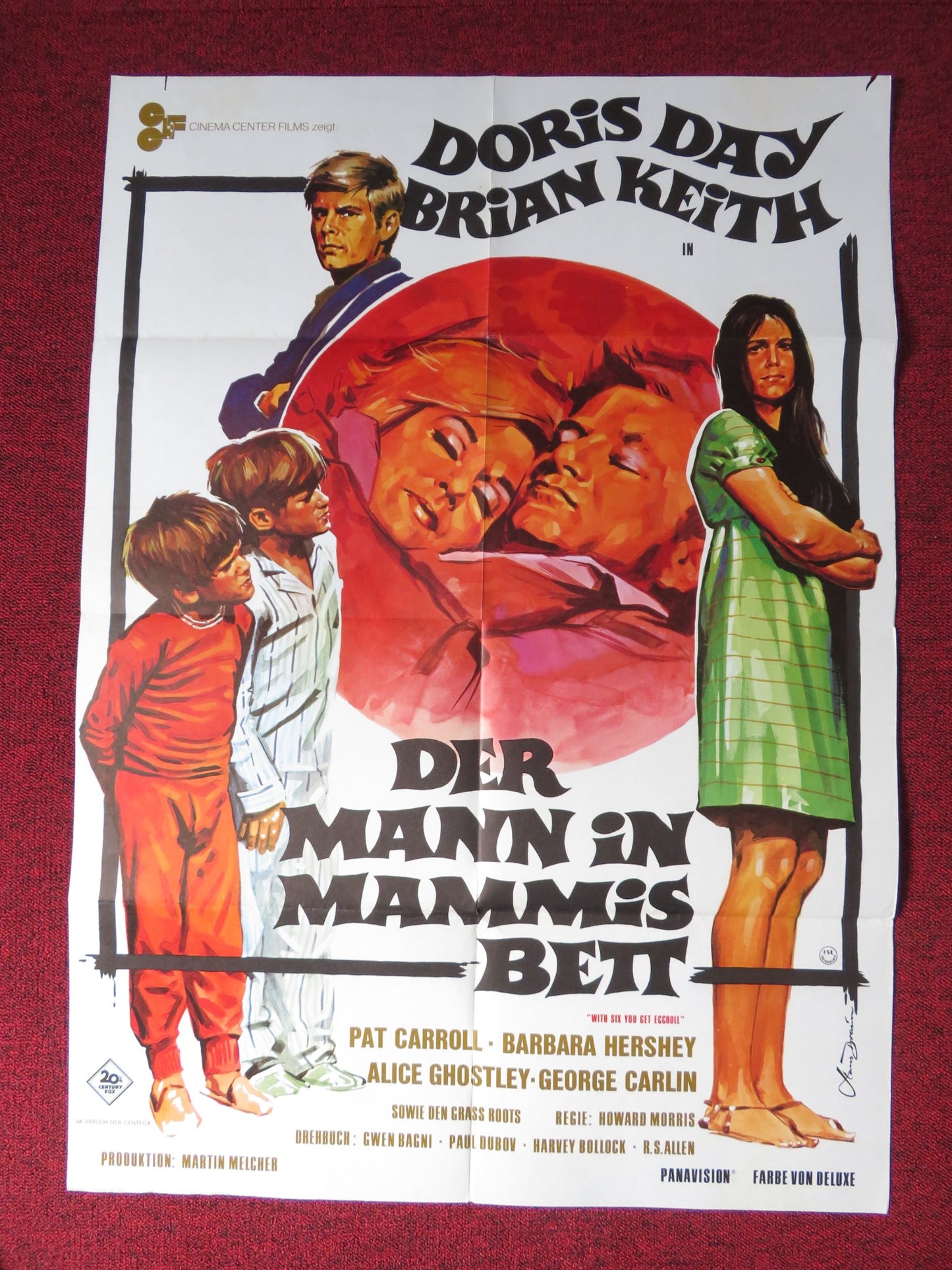 WITH SIX YOU GET EGGROLL GERMAN A1 POSTER FOLDED DORIS DAY BRIAN KEITH 1969