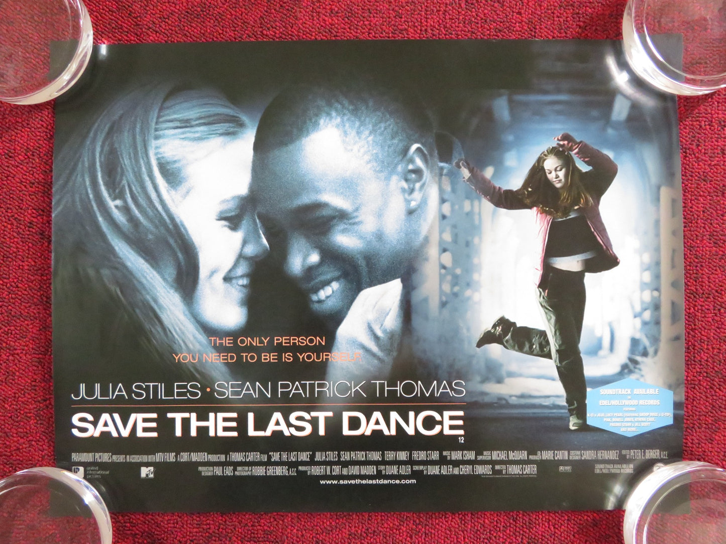 SAVE THE LAST DANCE UK MINI QUAD POSTER JULIA STILES SEAN PATRICK THOMAS 2001