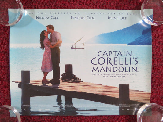 CAPTAIN CORELLI'S MANDOLIN UK MINI QUAD POSTER NICOLAS CAGE PENELOPE CRUZ 2001