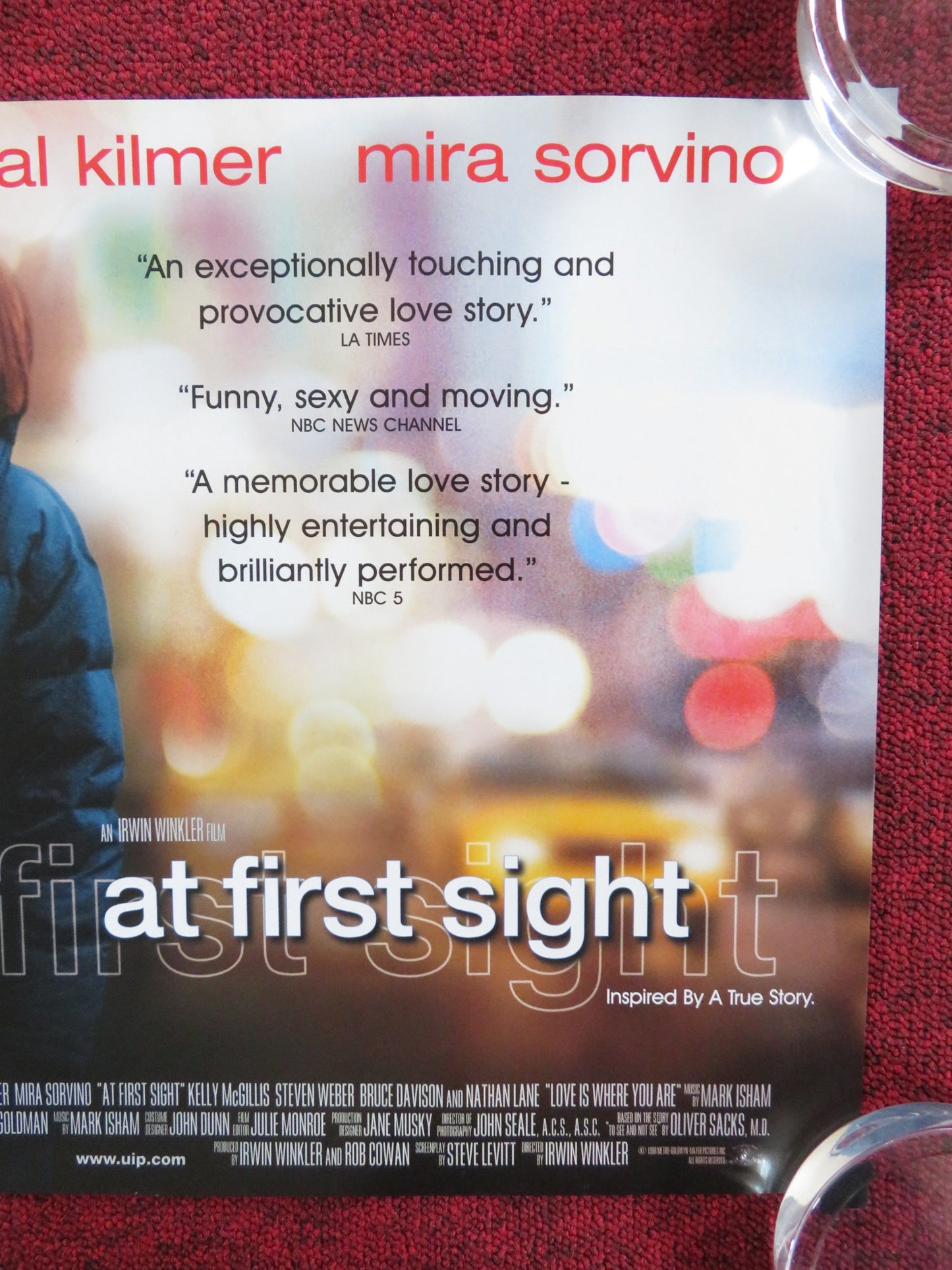 AT FIRST SIGHT - B UK MINI QUAD POSTER VAL KILMER MIRA SORVINO 1999