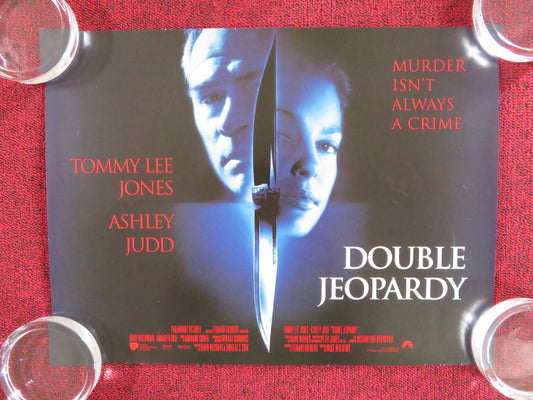 DOUBLE JEOPARDY UK MINI QUAD POSTER TOMMY LEE JONES ASHLEY JUDD 1999