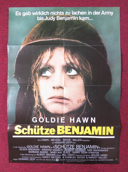 PRIVATE BENJAMIN GERMAN A1 POSTER FOLDED GOLDIE HAWN EILEEN BRENNAN 1981