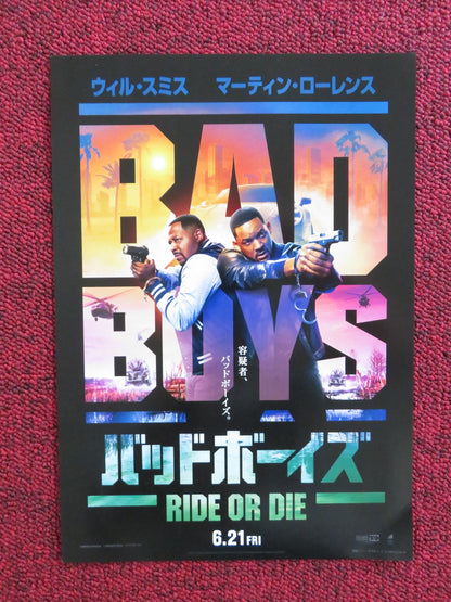 BAD BOYS: RIDE OR DIE JAPANESE CHIRASHI (B5) POSTER WILL SMITH LAWRENCE 2024