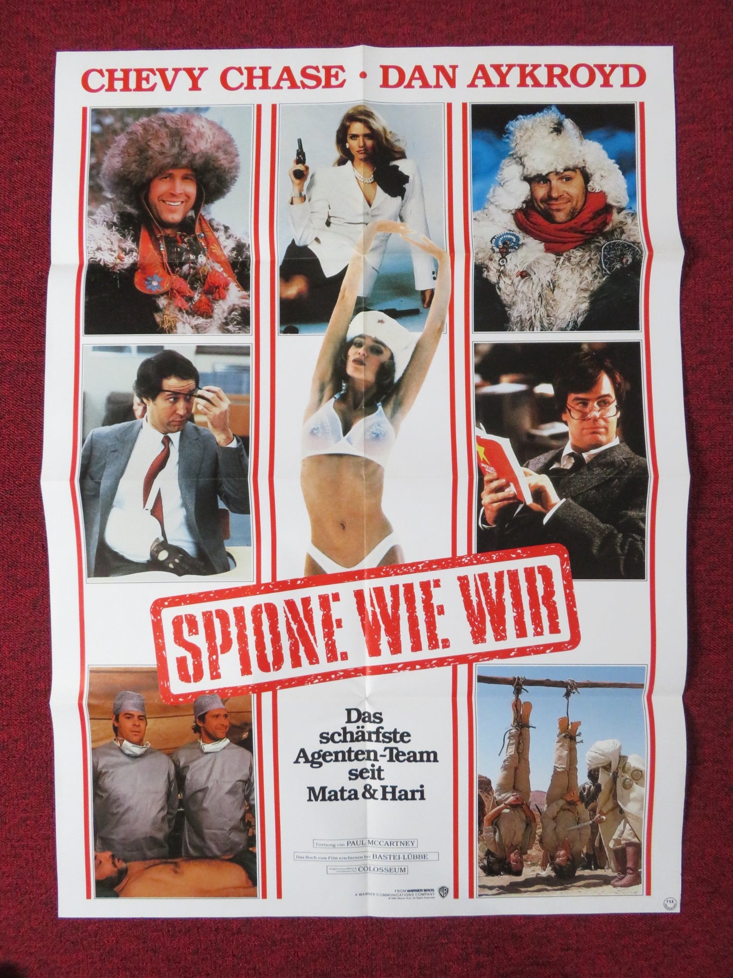 SPIES LIKE US GERMAN A1 POSTER FOLDED CHEVY CHASE DAN AYKROYD 1986